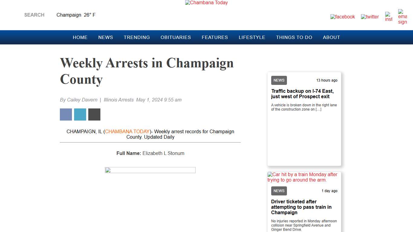 Weekly Arrests in Champaign County - Chambana Today