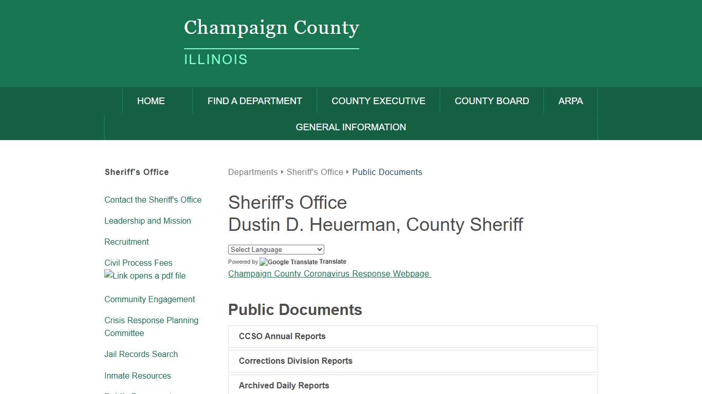 Sheriff's Office | Champaign County Illinois